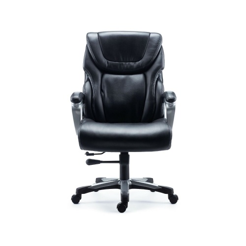 Staples Denaly Bonded Leather Big & Tall Managers Chair Black   - Lot 23