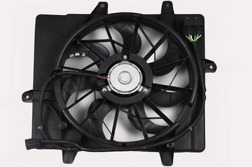 Lot of (3) BOXI 620-052 Radiator Cooling Fan Assembly Replacement for 2006-2010 Chrysler PT Cruiser with 4-Pin Connector - Lot 502