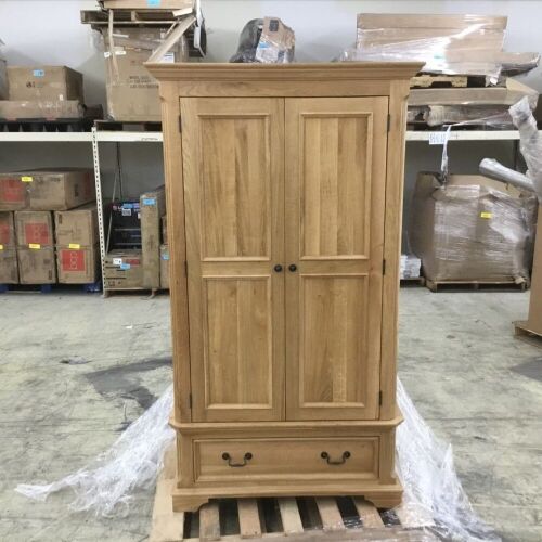 Double Door Wardrobe with Drawer  - Lot 11