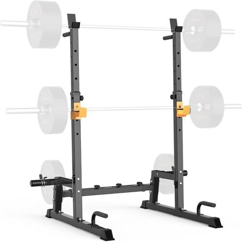 SincMill Squat Rack Machine, Barbell Rack, Folding Weight and Bench Press Rack Stand, Adjustable Height and Width - Lot 76
