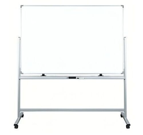 WorkPro Double-Sided Mobile Magnetic Dry-Erase Whiteboard Easel, 72" x 48", Aluminum Frame With Silver Finish - Lot 108