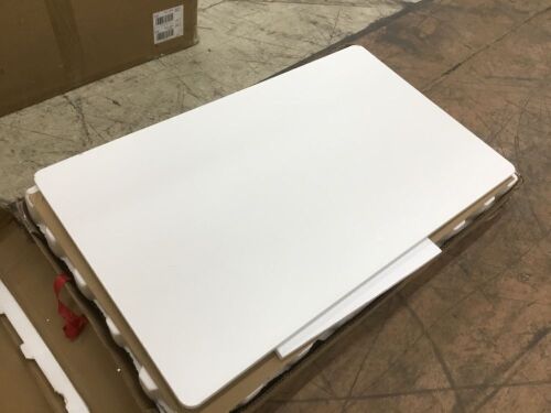 40" Electric Height Adjustable Desk with Drawer & Hooks, White  - Lot 213
