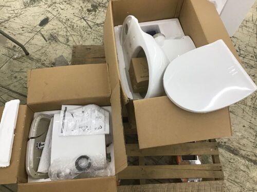Dual Flush Toilet - Cracked Tank  - Lot 474