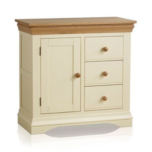 Country Cottage Natural Oak and Painted Storage Cabinet - Lot 61