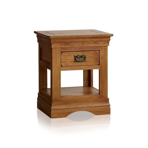 French Farmhouse Rustic Solid Oak Lamp Table  - Lot 93