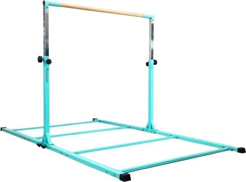 PreGymnastic 8ft Base Gymnastics Training Bar, Fiberglass Rail & 304 Stainless Steel Regulating Arms - Lot 150