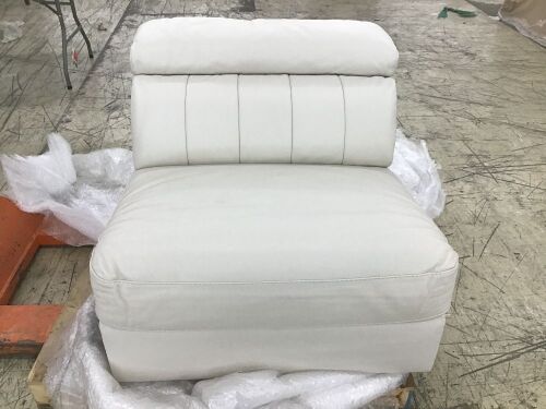 Leather Armless Chair Sectional Piece  - Lot 54