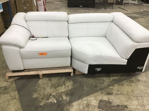 Left Arm Electric Recliner & Corner Piece of Sectional - Lightly Used  - Lot 58