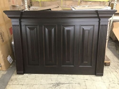 Ashley Furniture Willenburg Dark Brown Queen Panel Headboard - No Legs, Damaged Corner  - Lot 205