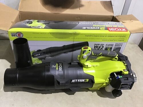 RYOBI 160 MPH 520 CFM 25cc Gas Jet Fan Blower - Has Compression, Not Tested Further - Lot 132