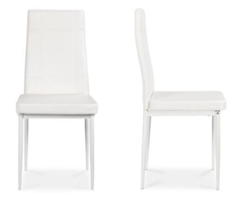 Set of 6 Cushioned White Dining Chairs  - Lot 364