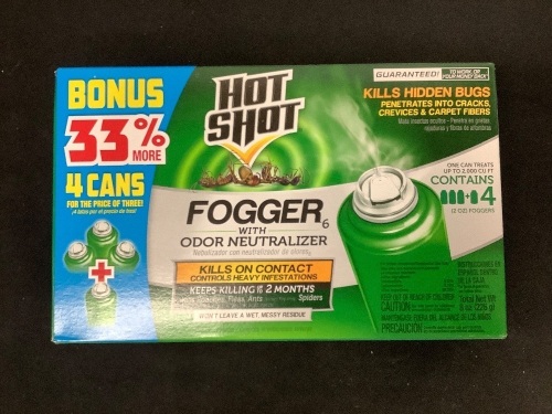 Case of (6) 4 Pk Hot Shot Fogger w/ Odor Neutralizer - Lot 181