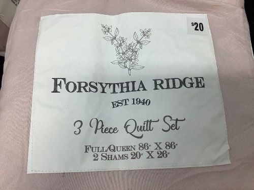 Lot of (2) Full/Queen 3 Piece Quilt Set w/ 2 Shams - Lot 253