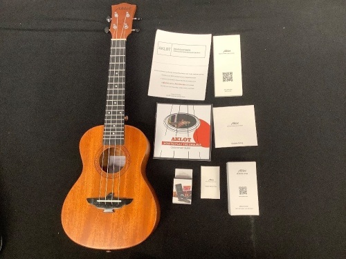 Aklot Ukulele w/ Case, Tuner, Strap - Lot 201