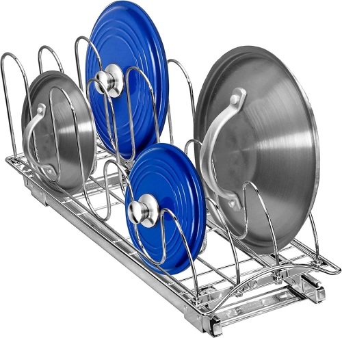 LYNK Professional Slide Out Pan and Pot Lid Organizer for Cabinet - Lot 156