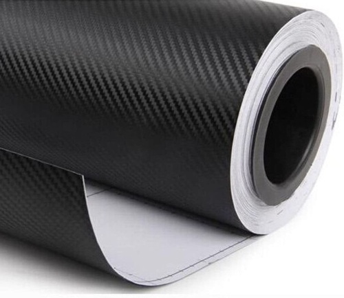 3D Black Carbon Fiber Film Twill Weave Vinyl Sheet Roll Wrap - 120" x 60" / 10ft x 5ft - Lot 122