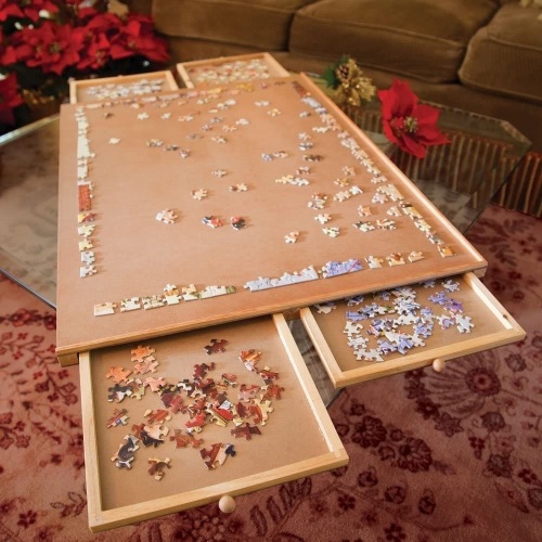Bits and Pieces Wooden Puzzle Plateau - Lot 292