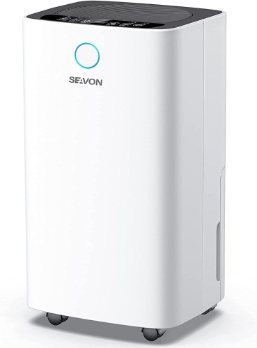 30 Pint Dehumidifiers for 2000 Sq. Ft Home Basements with Drain Hose, SEAVON Dehumidifier with Auto and Manual Drainage, 12 Hours Timer, Child Lock, Dry Clothes, Intelligent Humidity Control for Bedroom, Bathroom, Laundry Room, Office - Lot 1575