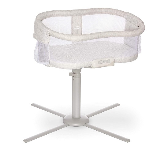 HALO BassiNest Swivel Sleeper, Baby Bassinet, Soothing Center with, Vibration and Sound, Premiere Series, Pebble - Lot 1590