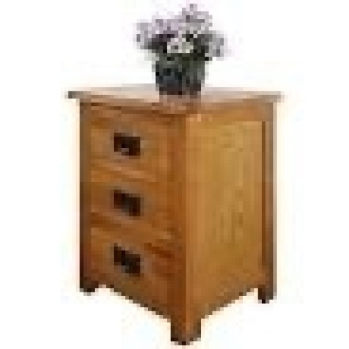 KendyOak Nightstand with Drawer Oak Bedside Table, NC Paint 3 - Lot 1879