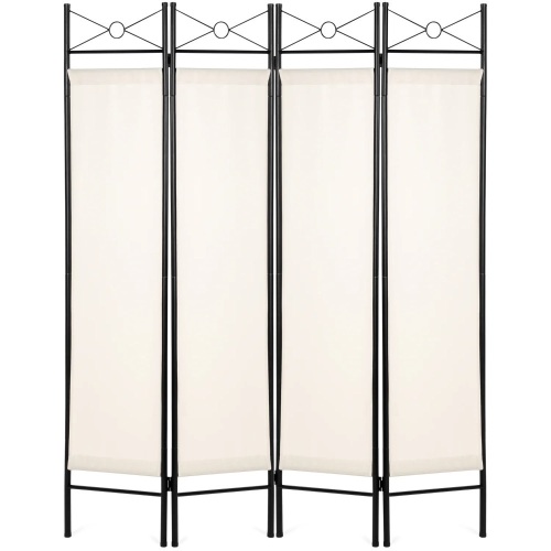4-Panel Folding Privacy Screen Room Divider Decoration Accent - Lot 9456