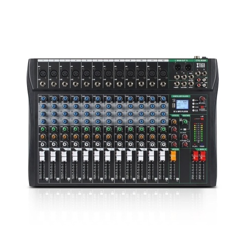 XTUGA CT120 12-Channel Professional Audio Mixer for Computer Recording Sound - Lot 9477