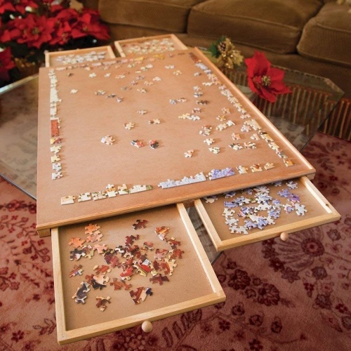 Bits and Pieces - Original Standard Wooden Jigsaw Puzzle Plateau-The Complete Puzzle Storage System - Lot 9520
