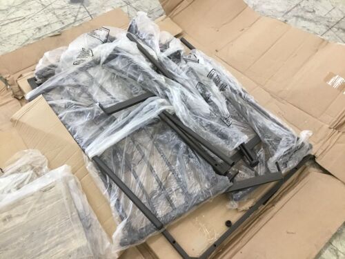 5-Piece Modern Metal and Wood Dining Table Furniture Set w/ 4 Chairs  - Lot 168