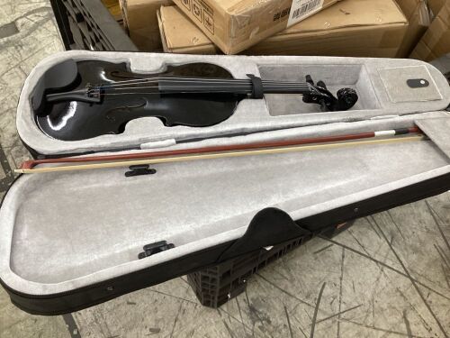 Black Violin with Case  - Lot 343