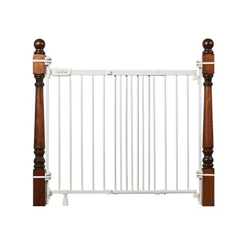 Summer Metal Banister and Stair Safety Baby Gate, 32.5” Tall, Fits Openings of 31” to 46” Wide, Extra-Wide Door  - Lot 401