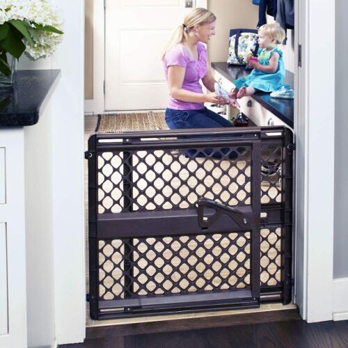 Toddleroo by North States 42” Wide Supergate Ergo Baby Gate, 26” - 42” Wide 26" Tall, Espresso - Lot 361