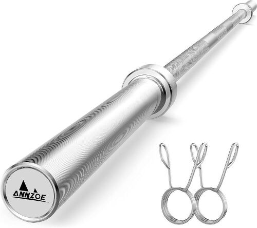 Olympic Barbell Bar 7-Foot Weight Bar, Rated 700 lbs for Weight Capacity - Lot 545