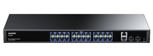 Aumox 28 Port Gigabit Switch with 24 Port PoE  - Lot 635