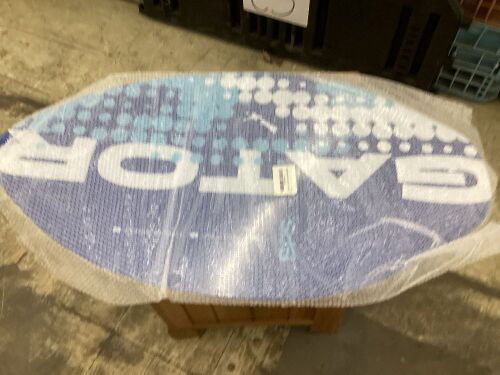 BPS New Zealand 'Gator' Skimboard with Colored EVA Grip Pad and High Gloss Clear Coat - Lot 765