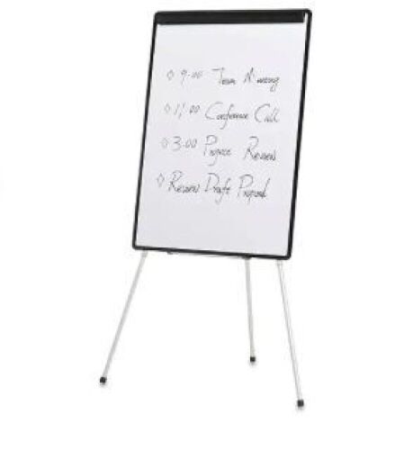 Staples Presentation Flip Chart Easel, White Steel - Lot 732