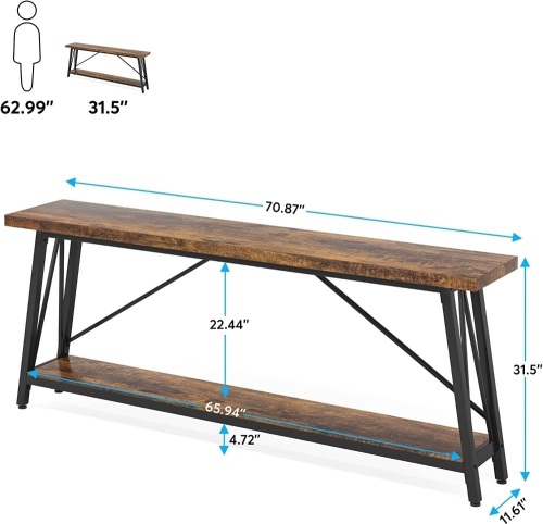 Tribesigns 70.9" Extra Long Sofa Table - Lot 320