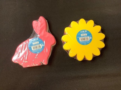 Lot of Craft Basics Foam Shapes - Bunnies & Flowers - Lot 13