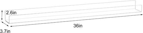 Set of (4) 36" Premium Acrylic Floating Kids Bookshelf  - Lot 171