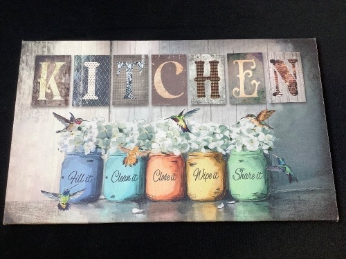 12" x 20" Kitchen Canvas Print Wall Decor - Lot 363