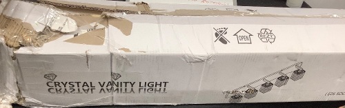 5-Light Crystal Bathroom Vanity Light - Some Missing Prisims - Lot 390