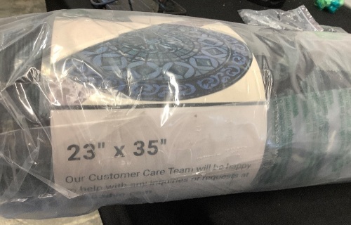23" x 35" Half Circle Rubber Backed Rug - Lot 317