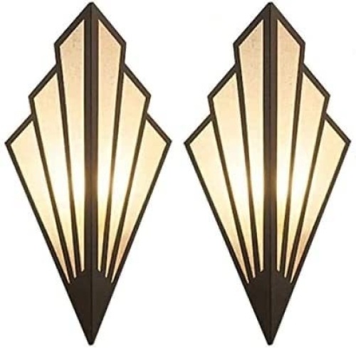 Set of (2) Art Deco Modern Sconce Light - Lot 241