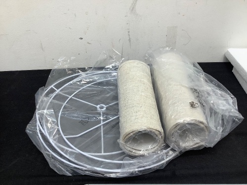 Set of (2) Fabric Lamp Shades - Lot 136