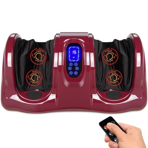 Therapeutic Foot Massager w/ High Intensity Rollers, Remote, 3 Modes - Lot 5507