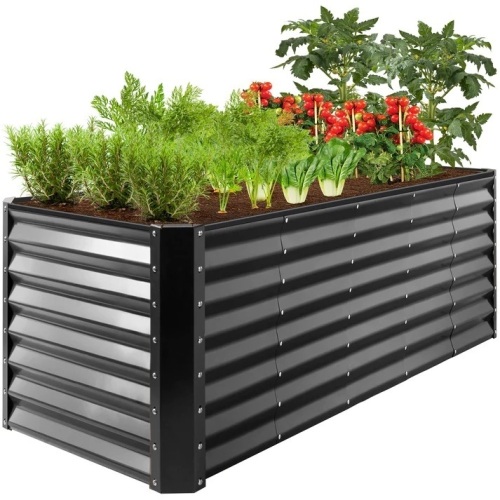 Outdoor Metal Raised Garden Bed for Vegetables, Flowers, Herbs - 8x2x2ft - Lot 5518
