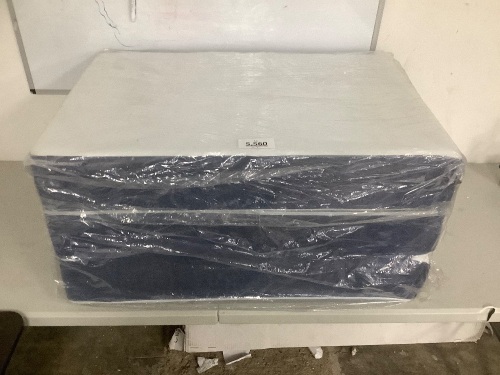 Molblly Tri-Fold Memory Foam Mattress Blue + White Twin 6 inch - Lot 5560