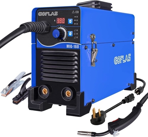 GOFLAS Welding Machine,110V/220V Dual Voltage 3-IN-1 Gasless MIG Welder 160A Flux Core/Lift TIG/Stick Welder with Advanced IGBT Inverter Technology - Lot 5618