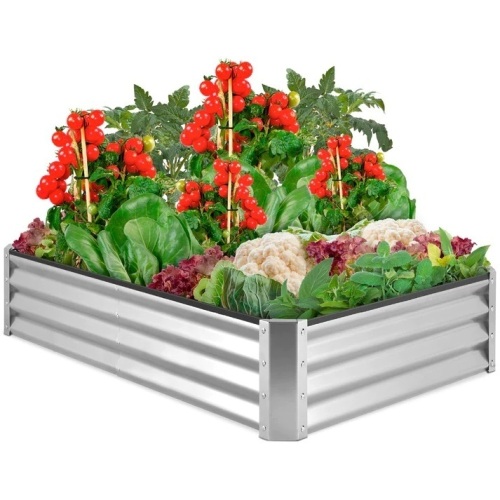 Outdoor Metal Raised Garden Bed for Vegetables, Flowers, Herbs - 6x3x1ft - Lot 5681