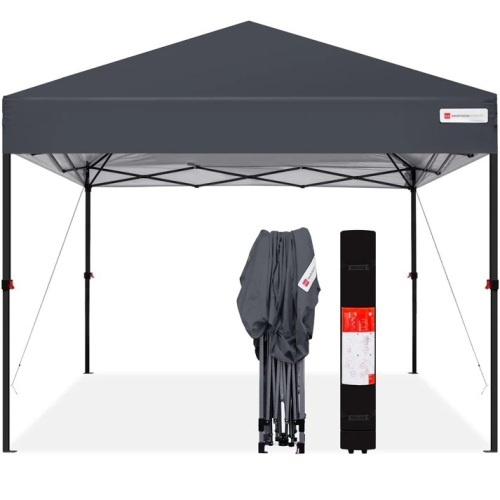 One-Person Setup Instant Pop Up Canopy w/ Wheeled Bag - 10x10ft - Lot 5751