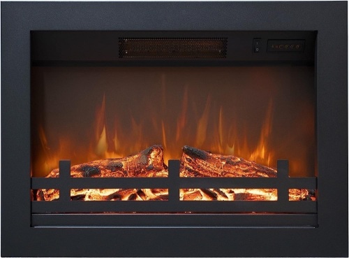 Rodalflame 23 inch Electric Fireplace Insert with Remote Control, 750/1500w, 3 Adjustable Brightness Flames, Overheat Protection, Black - Lot 5799